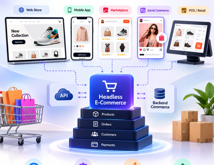 Headless E-Commerce Architecture Infographic